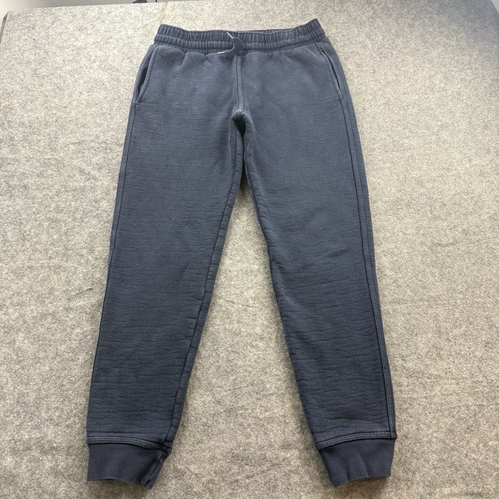 The Game Joggers Mens Medium Navy Fleece Sweatpants Elastic Waist USA Made
